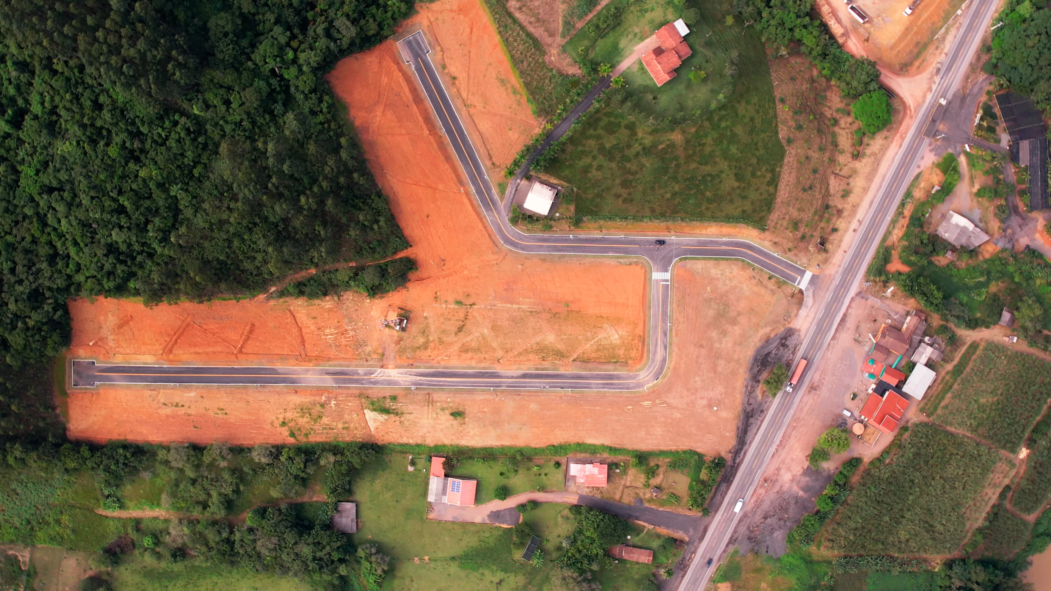 Imagem aérea do Loteamento Alfablu 46 em Apiúna